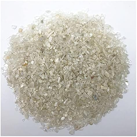 Zym116 50g 3-5mm Natural Luonstone natural Crystal Quartz Polishing Cascle Celing Chips Stones e Minerais de Minerais