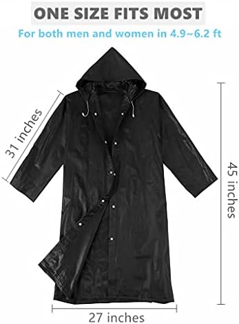 Poncho de chuva de capa de chuva para homens adultos - 2-5 pacote de casaco de chuva à prova d'água reutilizável, púrpura