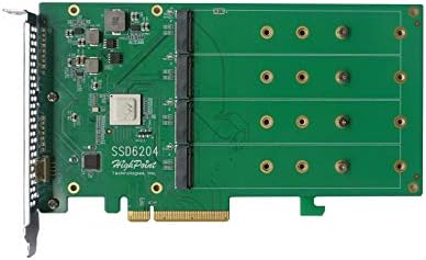 HighPoint Technologies SSD6204 sem driver, inicializável 4x M.2 PCIE Gen3 X8 NVME RAID Controller