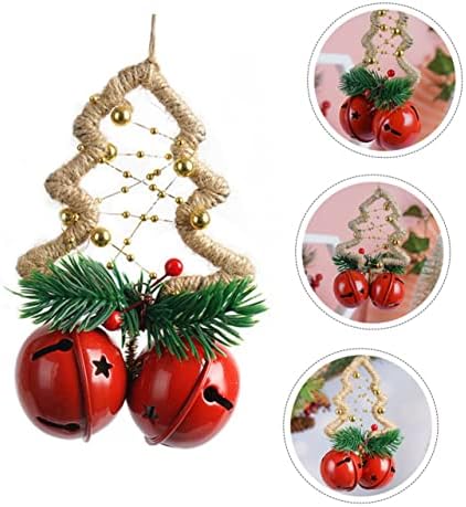 Yardwe 10pcs sinos de natal decoracionários para foto medalhão rústico sino sino sino de natal decoração de sinos de natal decoração