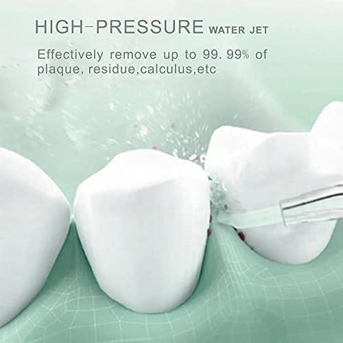 Fluxo de água para limpador de dentes, irrigador oral profissional recarregável com modo 5, fio dental sem fio para viagens e