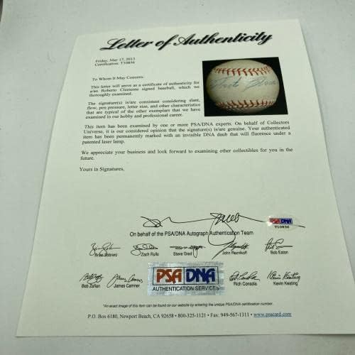 Magnífico Roberto Clemente Single Signed Baseball PSA DNA & JSA COA - Bolalls autografados