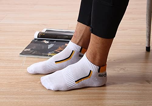 Liuzh Men Mesh Mesh tornozelo meias de algodão respirável Sports Sports Casual Athletic Summer Corte curto 5 pares/lote