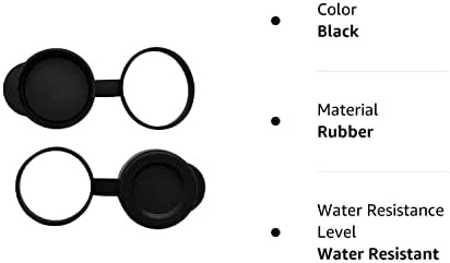 Lente de objetivos binocular/monocular de 32 mm tampas de tampas internas 42,6-43.6mm de cobertura de borracha preto
