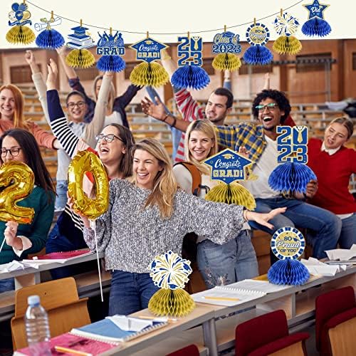 FUNRous 10 PCs 2023 Decorações de festa de graduação 2023 Parabéns Graduos Centerpieces de 2023 Parabéns Centrivadas