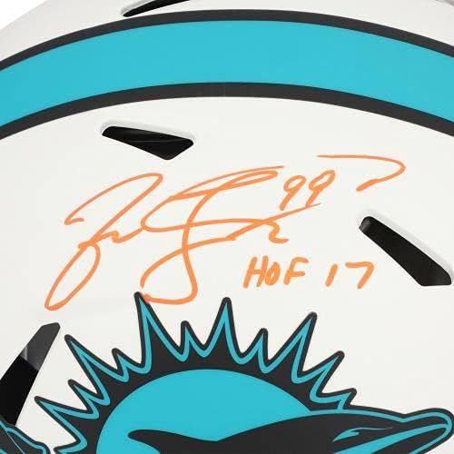 Jason Taylor Miami Dolphins autografou Riddell Lunar Eclipse Speed ​​Alternate Speed ​​Helmet com inscrição HOF 17 - Capacetes