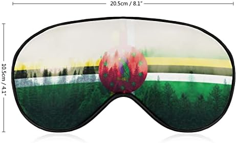 Dominica Flag com máscaras de olho macio da floresta com cinta ajustável leve confortável de olhos vendados para dormir