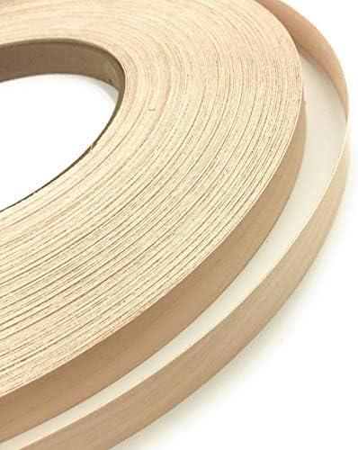 Maple de suprimento de borda 1 x 25 'roll, bando de bordas de bordas de madeira presa, ferro com adesivo de fusão a quente, fita de