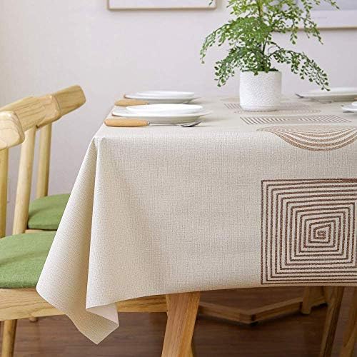 Toalha de mesa de mesa de chizoya toalha de vinil pesada para mesa de mesa retangular Limpe a mesa de mesa de PVC para mesa de jantar