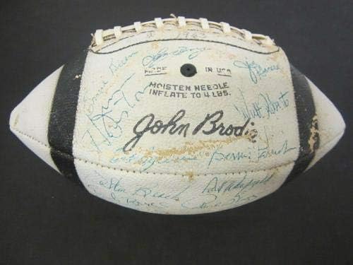 1965 A equipe de Cleveland Browns assinou futebol Jim Brown Leroy Kelly Groza JSA Loa - bolas de futebol autografadas