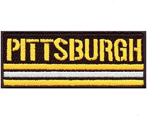 Pittsburgh despojado de caixa de caixa bordada em ferro bordado em