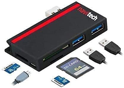 Navitech 2 em 1 laptop/tablet USB 3.0/2.0 Adaptador de cubo/micro USB Entrada com SD/micro sd leitor de cartão compatível com inveja HP ​​14-EB0013Na Wuxga CLAPTOP de 14 Laptop