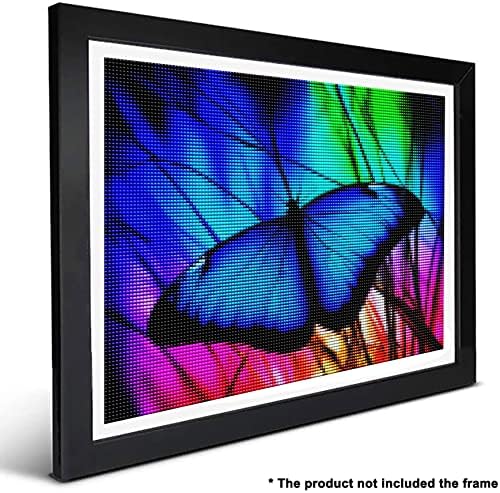 Ginfonr 5D Diy Mosaic Kits de pintura de diamante Butterfly Butterfly Furring completa, tinta com diamantes Arte Bambu Cross Stitch