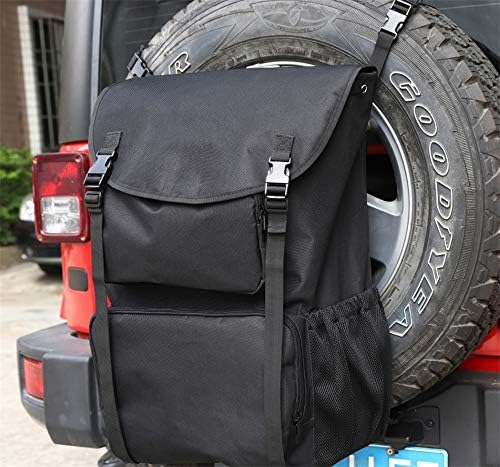 Bolsa de armazenamento de carga preta HighItem Backpack Acessórios Exteriores Automóveis Organizador de estilo de carro para Jeep Wrangler JK YJ TJ JL & Unlimited