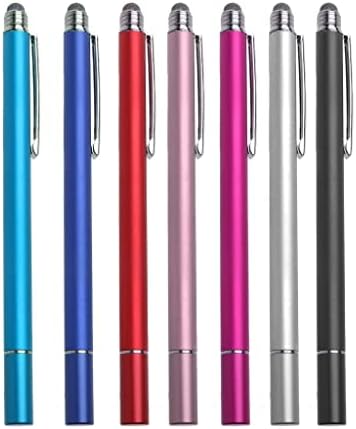 Caneta de caneta de onda de ondas de caixa compatível com a caneta capacitiva do Chromebook 714 - Dualtip, caneta de caneta de caneta capacitiva da ponta da ponta da fibra para Acer Chromebook 714 - prata metálica