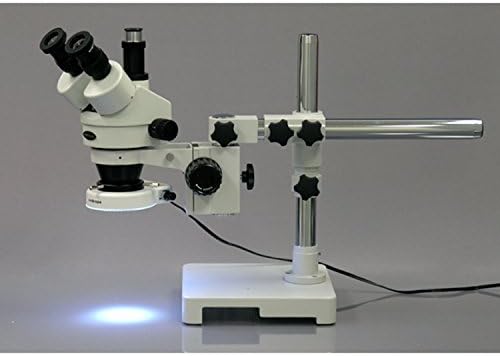 AMSCOPE SM-3TY-80S Microscópio de zoom estéreo trinocular profissional, oculares WH10X, ampliação de 7x-90x, objetivo do zoom de 0,7x-4,5x,