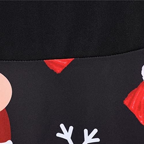 Traje de natal ruziyoog para mulheres recortadas em vos de cocktail de manga longa de manga longa vestidos de giro de natal vestidos de retalhos com cinto