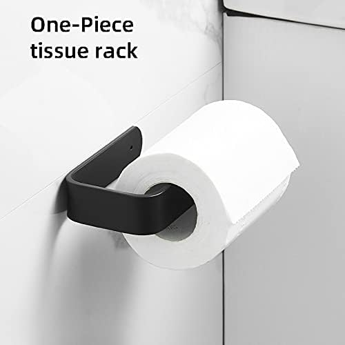 Houkai Roll Papel Policor preto banheiro de banheiro preto rack rack de parede de parede de papel de cozinha portador de