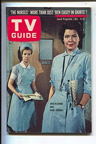 Guia de TV 12/15/1962-Zina Bethune & Shirl Conway Cover-illinois-No-NO-News Stand Copy-VF