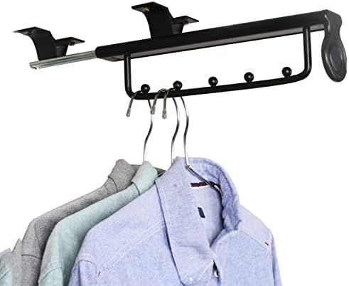 Armário de guarda -roupa retrátil para serviço pesado Roupa de trajes de toalheiro/organizador de trilho/armazenamento estendendo -se, trilho de roupa ajustável, rack de organizador de armário doméstico