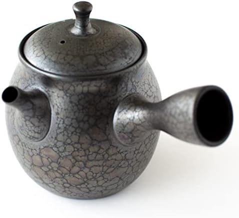 Tokoname Ware 268374 Showryu Kiln Bule, filtro de chá de cerâmica, 6,8 fl oz, longa urna tenme, padrão de flores de cerejeira de duas cores, chá verde, chá japonês, feito no Japão