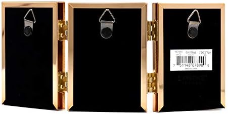Lawrence Frames Classic Bead Picture Frame, 2.5x3.5 triplo, ouro, 3 contagem