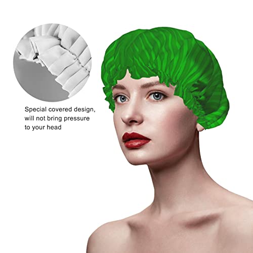 Mulheres reutilizáveis ​​Hainha de cabelo estriado Capéu de cabelo tropical Sombra na folha Double camadas