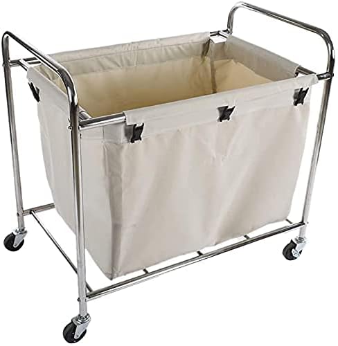 Omoons Movable Trolleys Removable Bags com cesto de lavanderia que serve o carrinho de carrinho de carrinho de lavanderia cesta organizadora