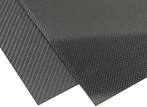 Shina 1pc 2x400x500mm 3k folha de placa de fibra de carbono Folha de 2 mm de espessura superfície grossa
