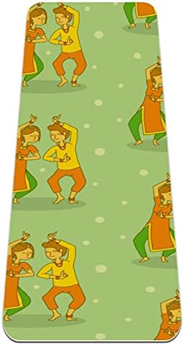 Siebzeh Cartoon Bollywood Dance Premium grossa de ioga de ioga eco amigável para a saúde e fitness non slip tapete para todos os tipos de ioga de exercício e pilates