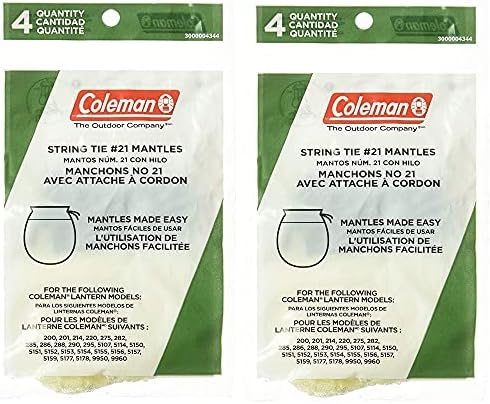 Coleman Standard String Tie 21 Mantles: 2-PKGs de 4 mantos