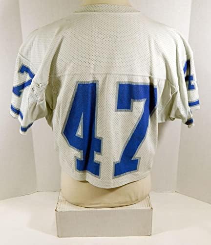 1980 Detroit Lions 47 Game usou White Jersey DP12789 - Jerseys de Jerseys usados ​​na NFL não assinada