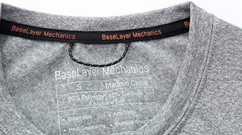 Mecânica Baselayer Mecânica Menina Men Flamed Camadas de manga comprida Térmica camisa