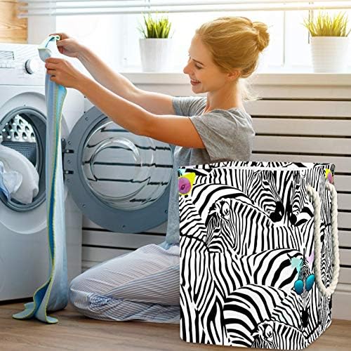 Mapolo Laundry cesto cesto de lavanderia dobrável de lavanderia com alças destacáveis ​​bem segurando à prova d'água para roupas