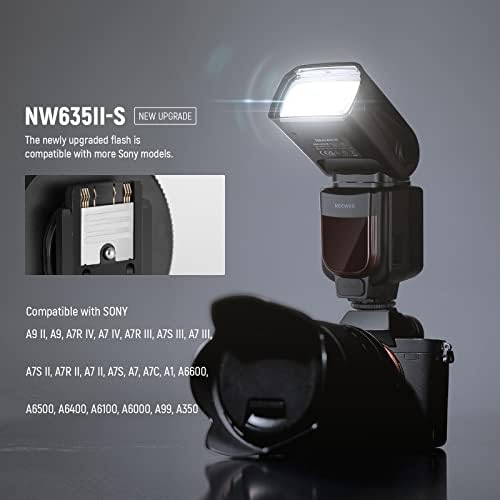 A NEEWER atualizou a câmera NW635II-S TTL Flash Speedlite com tela LCD, compatível com a Sony A9 II A9 A7R IV A7 IV