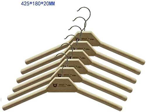 Nianxinn cabides de 10 peças Conjunto de roupas de madeira não deslizam racks de calças de madeira maciça rack para casacos