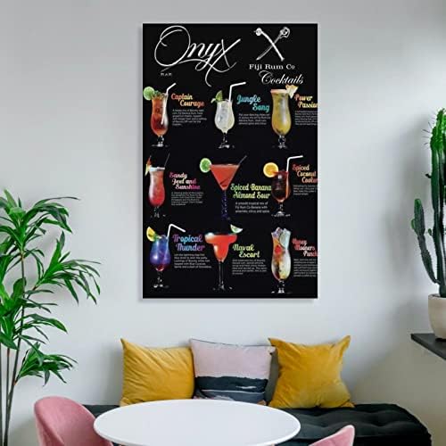 Cocktail Menu Poster Drink alcoólico Receita de parede Arte da parede Arte da parede Arte impressão Imagem Poster de