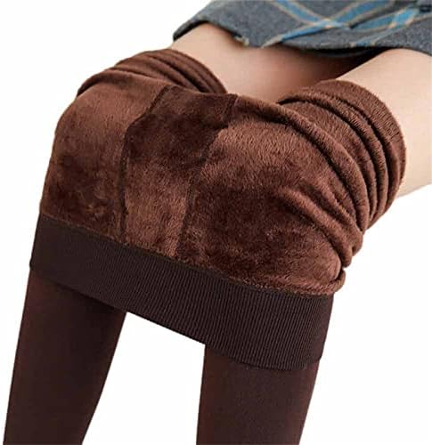 Lã forrada de inverno, perneiras quentes para mulheres meias de veludo térmico espessos elásticas de cintura alta sherpa yoga calça de lounge