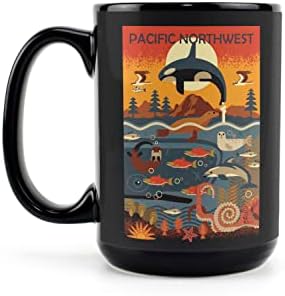 Lantern Press Pacific Northwest, Marine Animals, Geométrico, verão