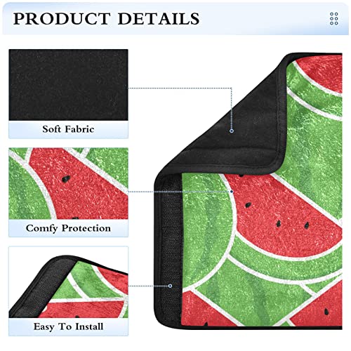 Cartoon Watermelon Slice Capas de alça de assento do carro para crianças 2 PCs tiras de assento de carro Casas de almofadas