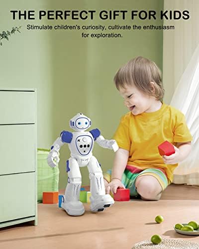 Tsjliki RC Robot Toys for Kids, gestos Sensing Gesting Inteligente Robô Programável Brinquedos Para Idade 5 6 7 8 9 10 Com meninas meninos meninos Presente de aniversário de meninos