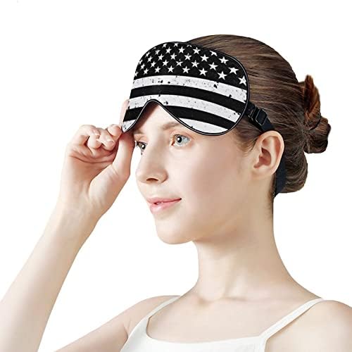 American Flag Dono O olho máscara de olho de olho macio cobertura de olhos com alça ajustável Night Eyeshade Travel Trapy For Men Mulheres