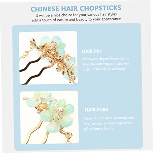 Kallory 3pcs Antique borla Tassel Hairpin Bun Hair Pedaços para mulheres Clipes de cabelo feminino Clipes de cabelo coloridos cabelos japonês