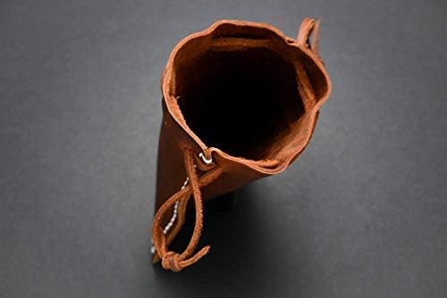 Bolsa de cordão multiuso de couro feita à mão