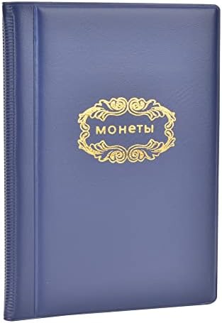 Álbum de moedas de 10 páginas com 120 bolsos, coleta de coleta Mini Size Money Collecting titular com capacidade suficiente, presente para colecionadores de moedas, álbum de moedas Coleção de moedas Livro de álbuns de moeda C Livro C