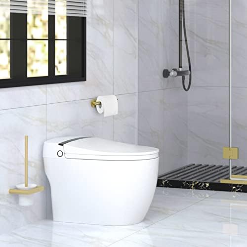 Yigii Adesivo Papel de papel higiênico - suporte do rolo de latão escovado Becto de rolo de latão na parede para banheiro, Sus 304