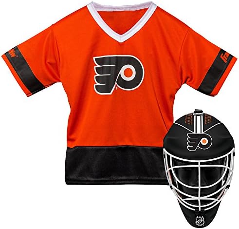 Franklin Sports Kid's Hockey Costume Set - Jersey Youth & Goalie Mask Halloween Fan.