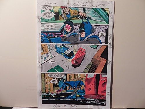 Detetive Comics #653 Batman Production Art Assinou A. Roy com CoA PG18
