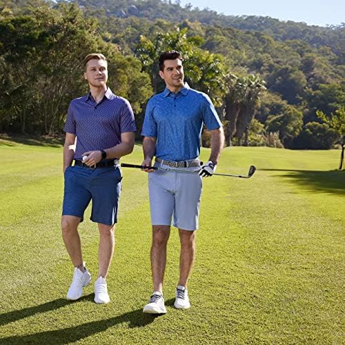 Camisas de golfe para homens seco de manga curta de manga curta Performance de umidade pólo pólo camisa