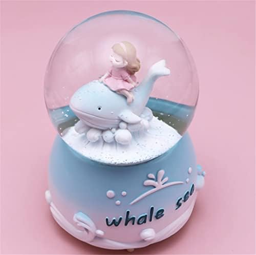 ASUVUD DREAM DOLPHIN CRISTAL Ball Girl Birthday Gift pode girar os ornamentos flutuantes da caixa de oitavas da caixa